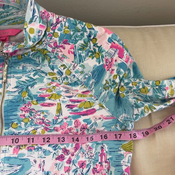 Lilly Pulitzer Skipper Popover Rare Print Postcards From Positano UPF 50+ Small - Picture 5 of 8